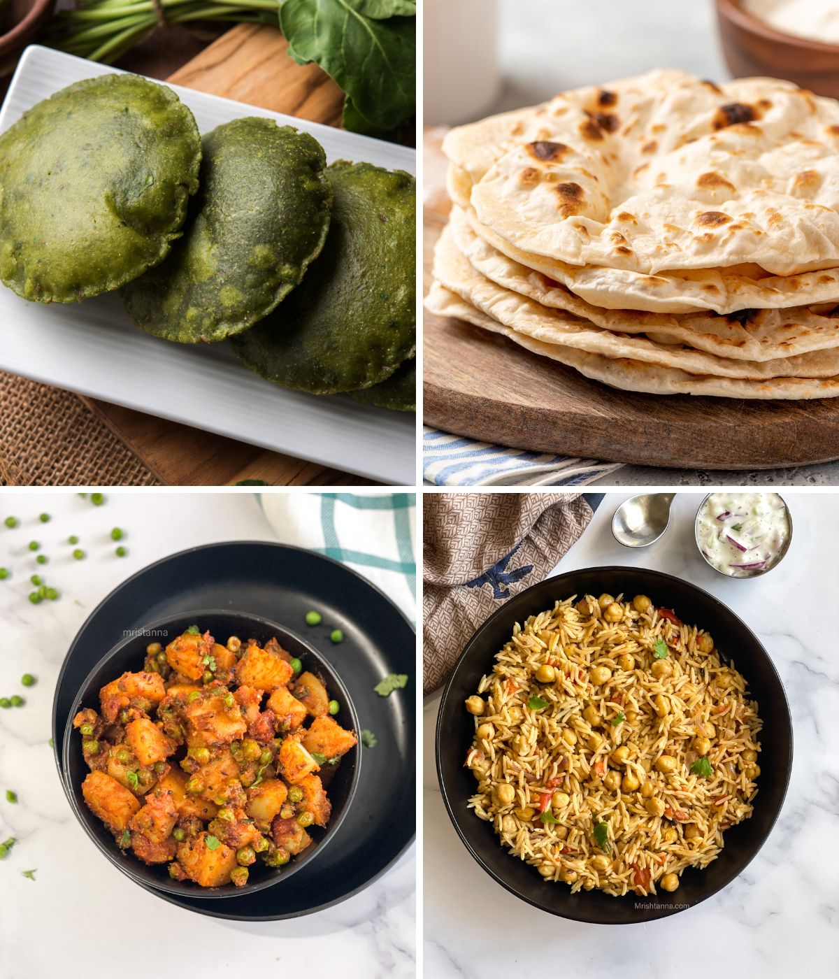 Variety of side dishes for curry.