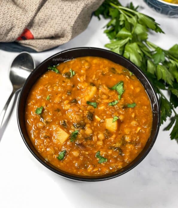 Easy Instant Pot Vegan lentil Soup Recipe • Simple Sumptuous Cooking
